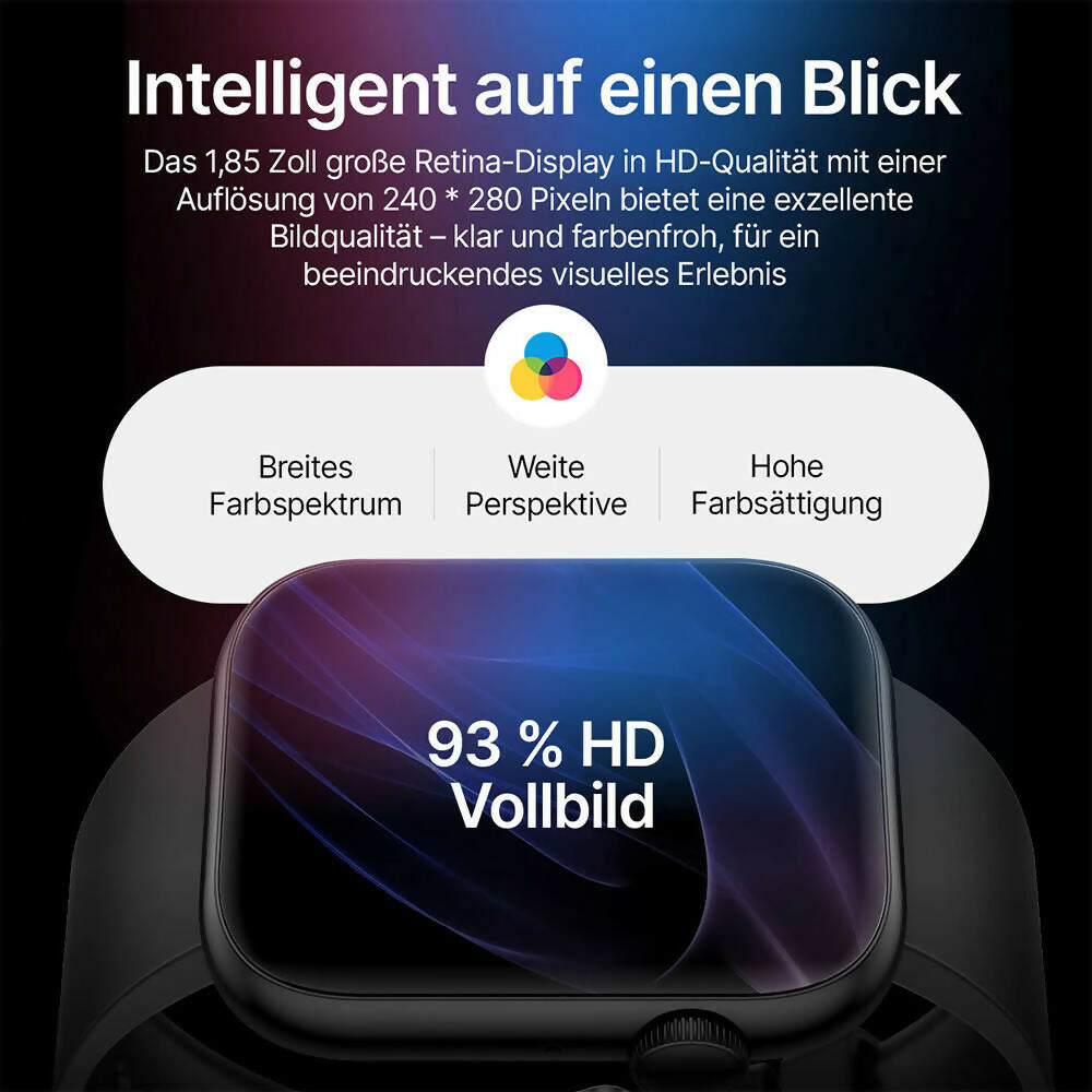 Smartwatch mit umfassenden Gesundheitsfeatures / IP67 Wasserdichtigkeit / 35 Tage Akkulaufzeit / 100 Sportmodi