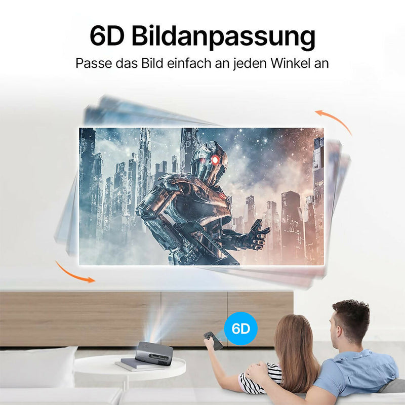 Full-HD Beamer mit Native 1080P 4K Unterstützung / 450 ANSI Lumen / Verbessertes Kühlsystem / Vielseitige Anschlussmöglichkeiten